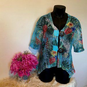 Coral Bay Floral Beach Cover Up